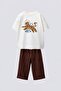 Boy's Astronaut Tiger Printed T-Shirt and Pants Set – Summer Comfortable 2-Piece Set - 5