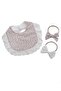 -Bella Baby Bib Set for Babies - Floral Orange - 0Y to 4Y - 2