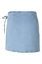 Fustă mini PCFLORA MW WRAP DENIM - 3