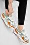 Women's Orange Green Eva Sole Comfortable Fit Sneaker - 2
