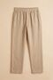 Beige Color Wide Fit 100% Cotton Muslin Fabric Men's Trousers with Elastic Waist - Hajj Umrah Trousers - 7