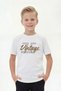 Round Neck Print Detailed Boys' Short Sleeve T-Shirt