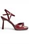 Y518710109 Burgundy Thin Heeled Women's Shoes - 6