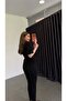 Novara Side Gathered Padded Blouse Black - 3