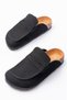 Zrj0456 Laceless Genuine Suede Leather Men's Casual Cork Sole Loafer Classic Shoes Slippers - Black - 4