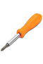 6-In-1 Chrome Vanadium Steel Shock Resistant Handle Screwdriver with 4-Bits