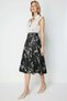 Floral Embroidered Pleated Midi Skirt - 2