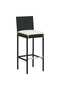 5 Piece Garden Bar Set Black Solid Wood Acacia and Poly Rattan - 2