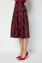 Floral Embroidered Pleated Midi Skirt - 4