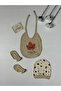 Leaf Patterned Beige 5-Piece Hospital Discharge Set - 5