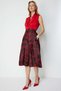 Floral Embroidered Pleated Midi Skirt - 2