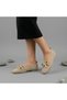Kindep (Park Moda) Women's Knitwear with Tassels on the Front, Ballerina Flats Beige - 5