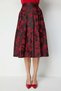 Floral Embroidered Pleated Midi Skirt - 3
