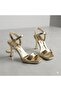 (Erbay) Platform Single Band Heeled Women's Shoes Gold