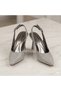 (Park Moda) Women's Closed Toe Evening Dress Shoes Platinum - 3