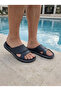 Men's Black Eva Sole Slippers Non-Slip Lightweight Comfortable Summer Beach Pool Home Bathroom - 2