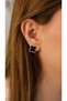 Gold Detail Clover Earrings - 2
