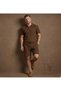Ottoman Patched Polo Collar T-Shirt, Shorts and Baggy Sweatpants - 100% Cotton - Summer, Casual 3-Piece Set - 2