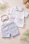 100% Cotton Bow Tie Top and Shorts Summer Baby Boy-Child Set - 4