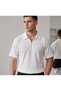 Corded Ottoman Premium Fabric Half Zipper Polo Collar 2-Piece Unisex T-Shirt - 2
