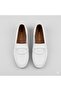 (Kırcalı) Inside and Outside Genuine Leather Casual Women's Shoes White - 4