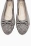 03 Gray Suede Genuine Leather Women's Ballerina Shoes - 2