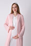 Maternity Nightgown and Dressing Gown Set, Striped, Belted, Lace, Breastfeeding, Cotton Viscose, Set of 2 - 3
