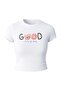 Women's Cotton Good Every Day Printed Casual Crop Top - 4