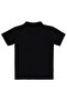 Boy's Palm Tree Embroidered Polo Collar T-Shirt for Ages 6-9 - Black - 2
