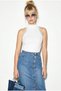 Women's White Corded Lace Detailed Halter Neck Blouse 1082 60286070 - 2