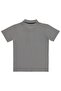Boy's Palm Tree Embroidered Polo Collar T-Shirt for Ages 6-9 - Gray - 2