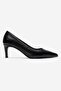 Velmira Black Leather Women's Heeled Shoes - 4