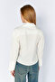 Double-Breasted Shirt with Tie Detail |   Mks1611153-1 - White - 5