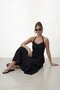 Halter Neck Buttoned Layered Midi Dress - 2