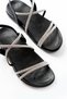 Zri̇n-1001-1105 Premium Black Silver Stone Daily Women's Sandals - 4