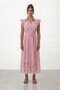Buttoned Ruffle Sleeve Lace Detailed Midi Dress - 5