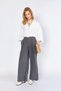 Women's Anthracite Yp5115 Double Pleated Wide Leg Tencel Trousers - 6