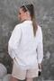 Women's White Scallop Embroidered Shirt Pc2173 - 6