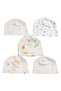 - Baby Beanie Hat 5 pcs - Multicolor - 0M to 6M