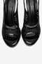 Bonito Black Knitted Women's Thin Heeled Shoes - 2