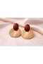 Fan Model Champagne and Pearl Colored Zara Model Earrings - 3