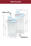 2-Piece Leak-Proof Cat and Dog Food Storage Container 2300 ml and 2800 ml - 5