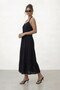Halter Neck Buttoned Layered Midi Dress