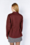 Pleated Waist-Fitted Poplin Shirt |   Mks1610919-1 - Claret Red - 5