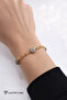 Sparkling Evil Eye Bead Detailed Gold Bracelet – Stylish & Elegant Design - 2