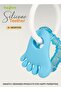 Silicone Teether BPA-Free Food Grade Easy Grip Teething Toy 6-12 Months (White Blue) - 7