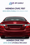 Honda Civic Fb7 2012-2016 Compatible Red Rear Trunk Logo Original Look - 4