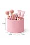 Pastel Pink Striped Cylinder Makeup Organizer - Multi-Purpose Brush and Cosmetic Stand - Plastic - 4