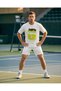 Unisex White Oversize Tennis Printed Crew Neck T-Shirt - 3