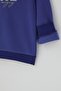 Girl's Sweatshirt with Letter Embroidery and Printed Design, Ages 5-10, Purple Navy Blue - 4